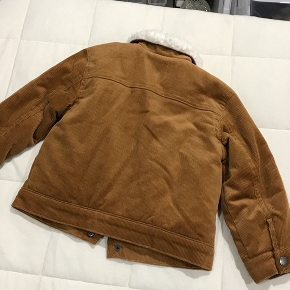 Little Me Tan Corduroy Jacket with Cream Collar - Picture 8 of 8